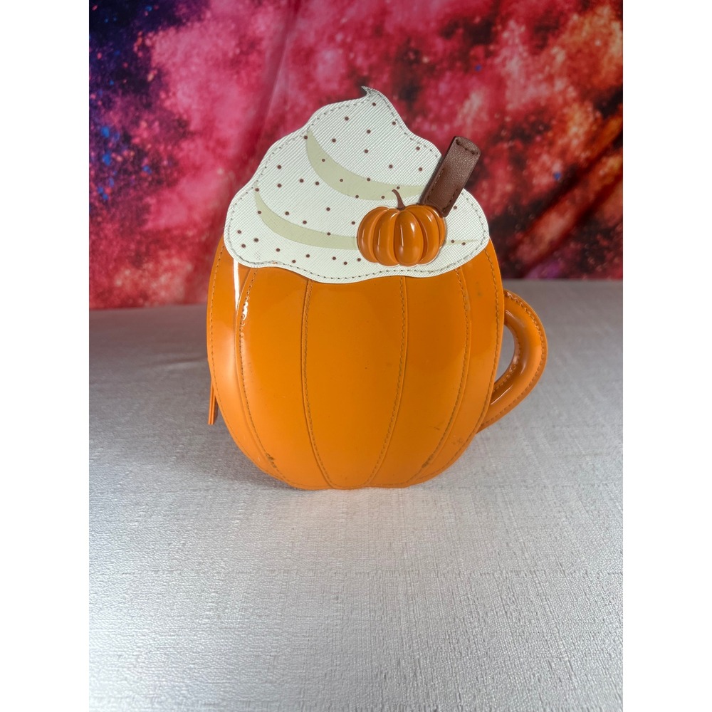 Loungefly Pumpkin Spice Latte Orange Fall Novelty Purse